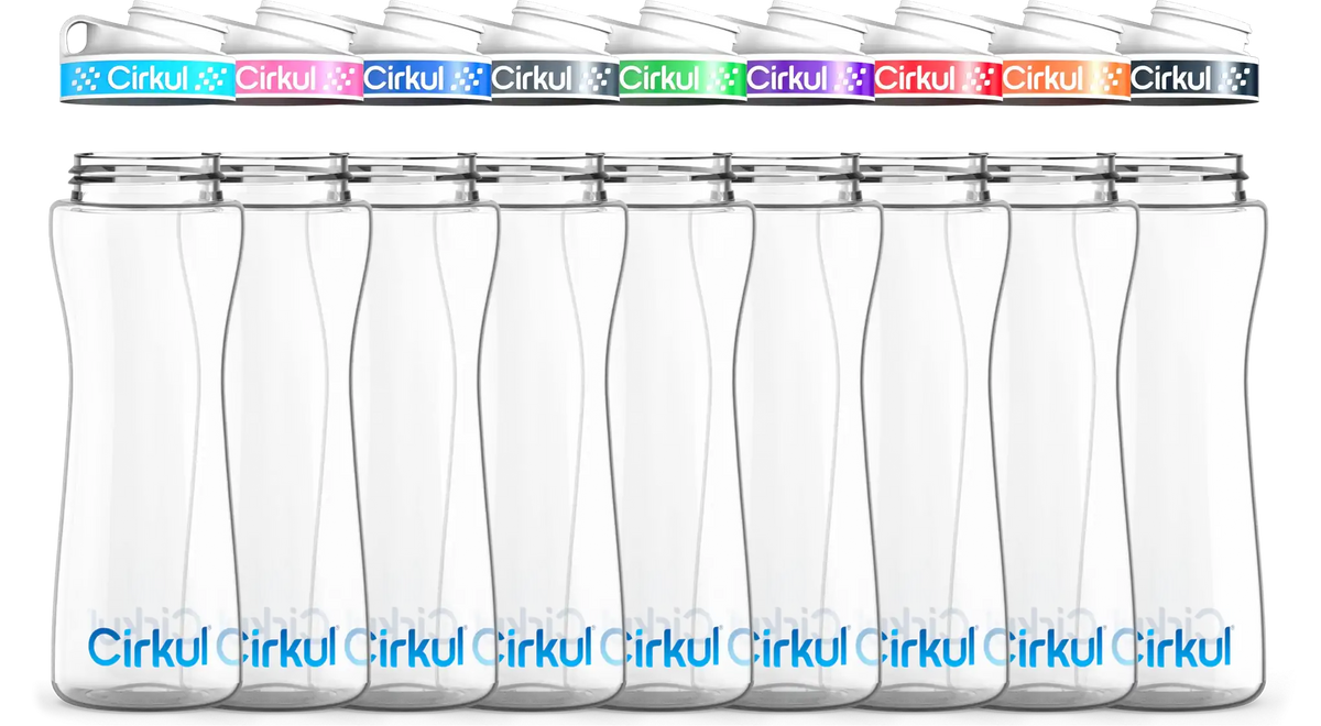 Custom 22oz. Plastic Bottle & Comfort Grip Lid