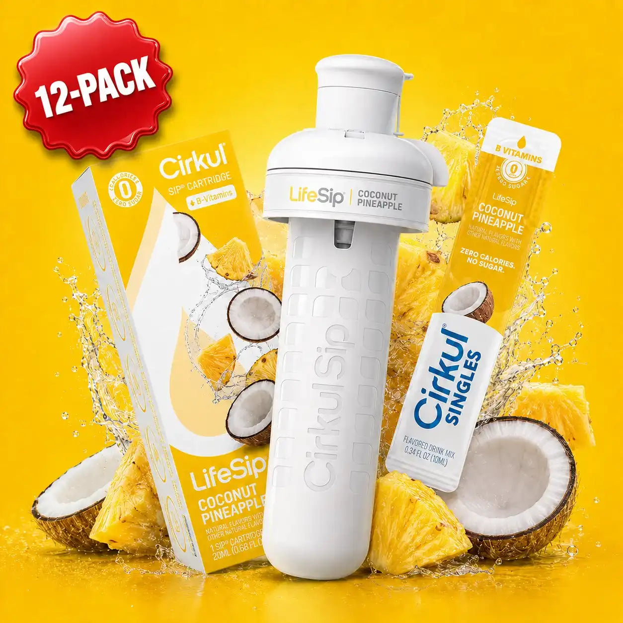 12-Pack LifeSip® Coconut Pineapple + FREE 12-Pack