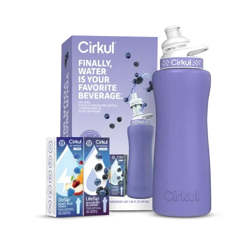 32oz. Matte Periwinkle Stainless Steel Bottle Starter Kit