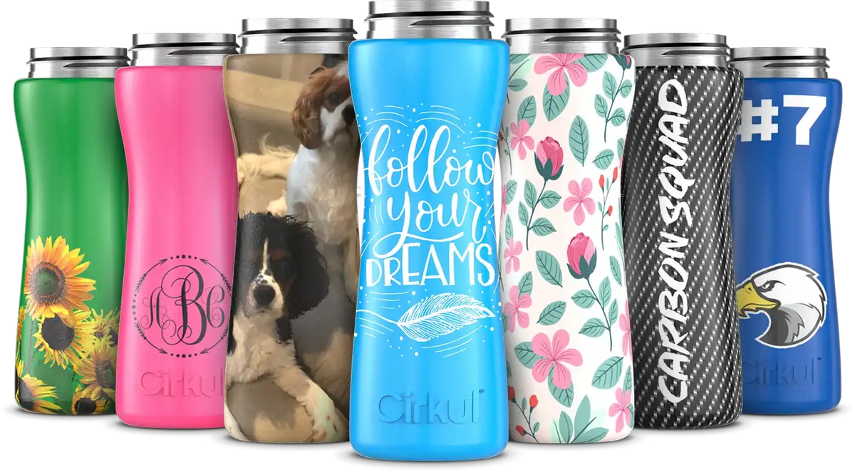 Custom 22oz. Stainless Steel Bottle & Comfort Grip Lid