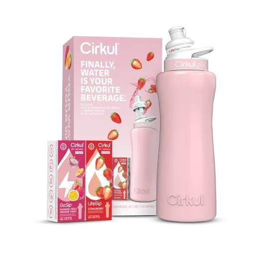 32oz. Blush Pink Stainless Steel Bottle Starter Kit